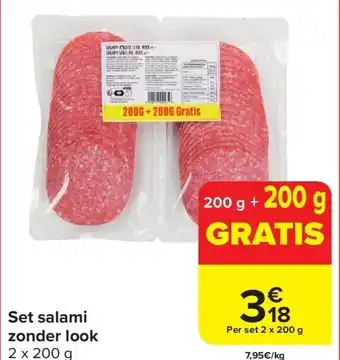 Carrefour Set salami zonder look aanbieding