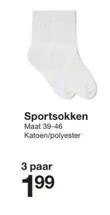 Zeeman Sportsokken aanbieding