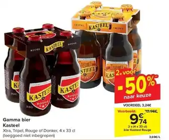 Carrefour Gamma bier kasteel aanbieding