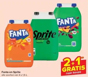 Carrefour Fanta en sprite aanbieding