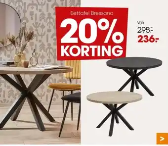 Kwantum Eettafel bressano aanbieding