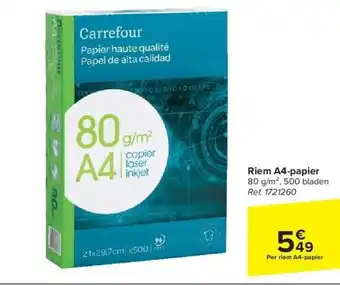 Carrefour Riem a4-papier aanbieding