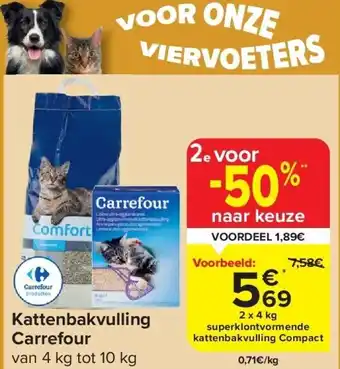 Carrefour Kattenbakvulling carrefour aanbieding