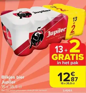 Carrefour Blikjes bier jupiler aanbieding