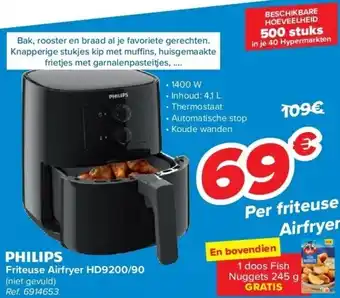 Carrefour Philips friteuse airfryer hd9200/90 aanbieding