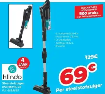 Carrefour Steelstofzuiger kvcm216-23 aanbieding