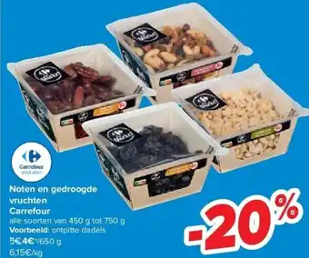 Carrefour Noten en gedroogde vruchten carrefour aanbieding