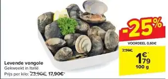 Carrefour Levende vongole aanbieding