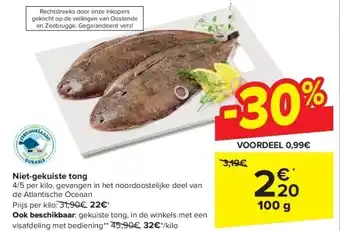 Carrefour Niet-gekuiste tong aanbieding