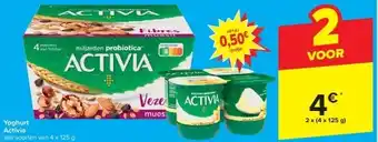 Carrefour Yoghurt activia aanbieding
