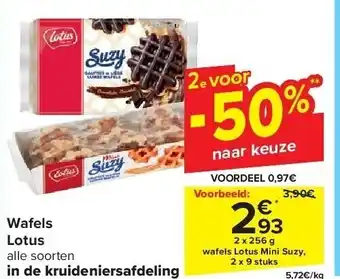 Carrefour Wafels lotus aanbieding