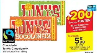 Carrefour Chocolade tony’s chocolonely aanbieding