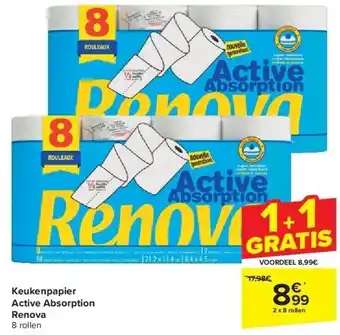 Carrefour Keukenpapier active absorption renova aanbieding