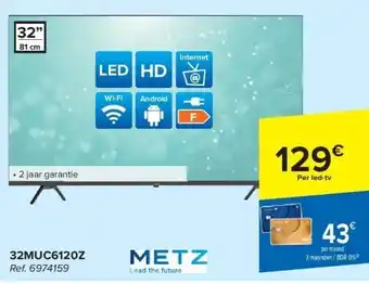 Carrefour Metz uhd 4k led tv aanbieding