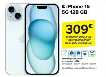 Carrefour Iphone 15 5g 128 gb aanbieding
