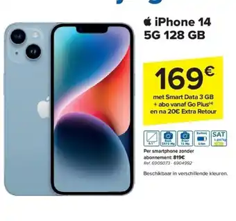 Carrefour Iphone 14 5g 128 gb aanbieding