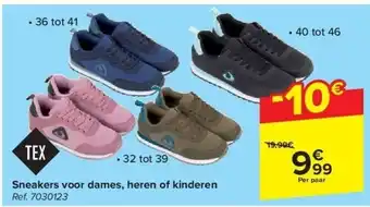 Carrefour Sneakers voor dames, heren of kinderen aanbieding