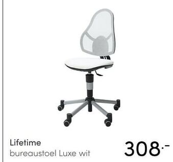 Baby & Tiener Lifetime bureaustoel luxe wit aanbieding