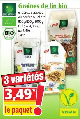 Norma Graines de lin bio aanbieding