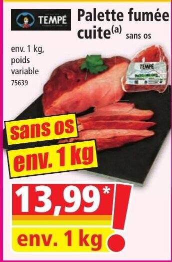 Palette fumée cuite 1 kg promotie bij Norma