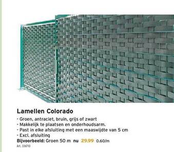 GAMMA Lamellen Colorado aanbieding