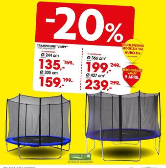 Hubo Trampoline "jimpy" aanbieding