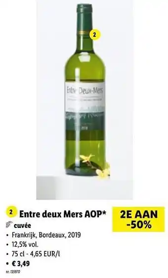 Lidl Entre deux mers aop cuvée aanbieding