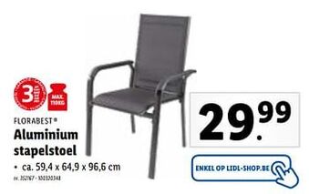Lidl Aluminium stapelstoel aanbieding