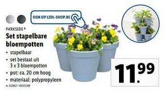 Set stapelbare bloempotten