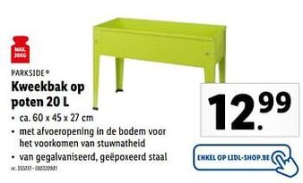 Kweekbak op poten