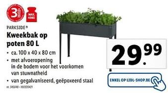 Lidl Kweekbak op poten aanbieding