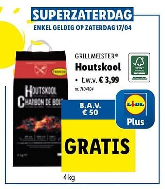 Lidl Houtskool aanbieding