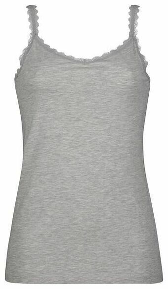 HEMA HEMA Dameshemd Kant Grijsmelange (grijsmelange) aanbieding