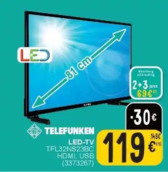 Cora Led-tv tfl32ns23bc hdmi, usb aanbieding