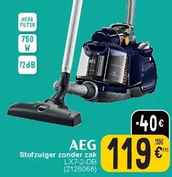 Cora Stofzuiger zonder zak aanbieding