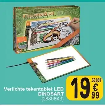 Verlichte tekentablet led dinosart