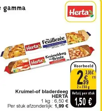 Cora Kruimel-of bladerdeeg herta aanbieding