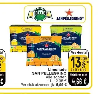 Cora Limonade san pellegrino aanbieding