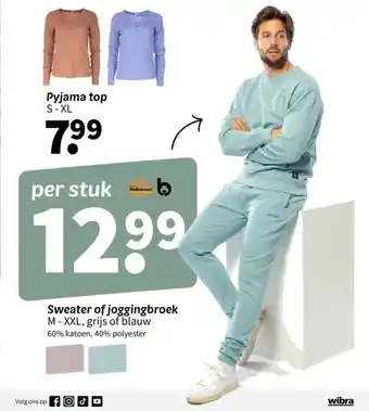 Wibra Sweater of joggingbroek aanbieding