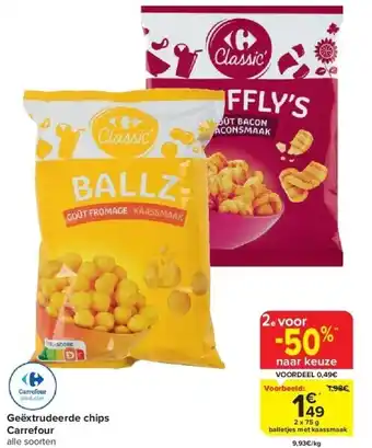 Carrefour Geëxtrudeerde chips carrefour aanbieding