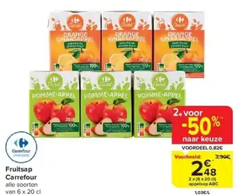 Carrefour Fruitsap carrefour aanbieding