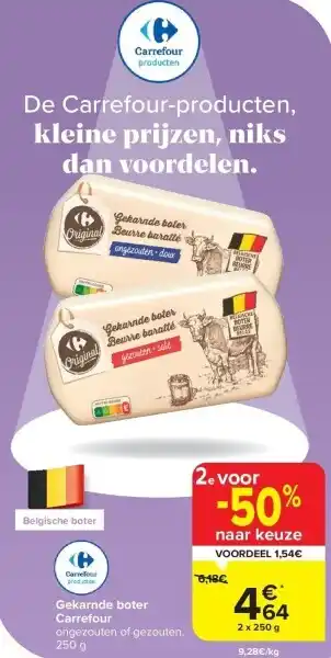 Carrefour Gekarnde boter carrefour aanbieding