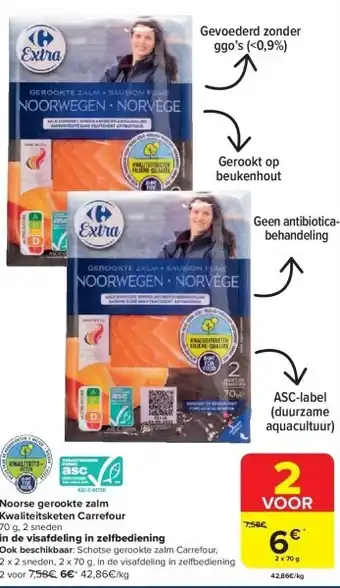 Carrefour Noorse gerookte zalm kwaliteitsketen carrefour aanbieding
