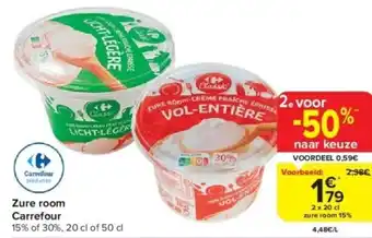 Carrefour Zure room Carrefour aanbieding