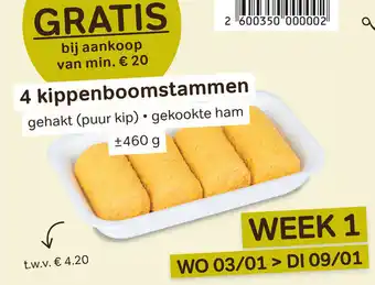 Bon Ap 4 kippenboomstammen aanbieding