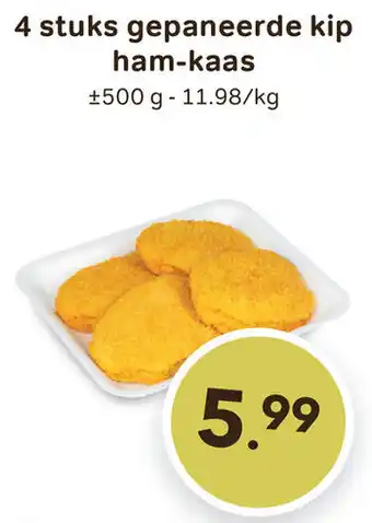 Bon Ap 4 stuks gepaneerde kip ham-kaas aanbieding