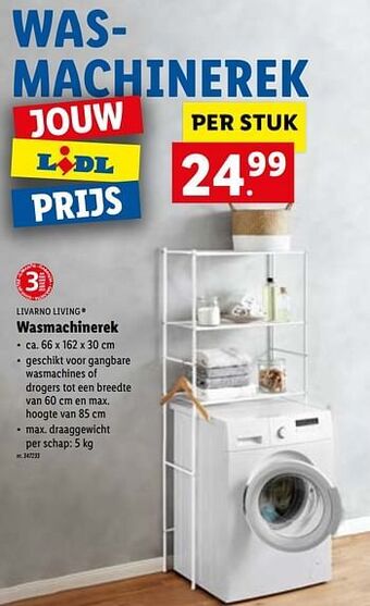 Lidl Livarno living wasmachinerek aanbieding