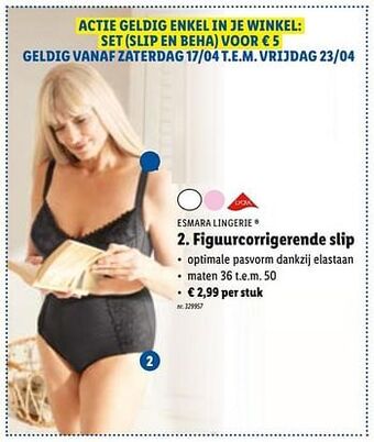 Lidl Figuurcorrigerende slip aanbieding