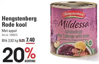 Sligro Hengstenberg Rode kool aanbieding