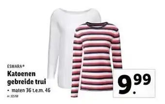 Lidl Katoenen gebreide trui aanbieding